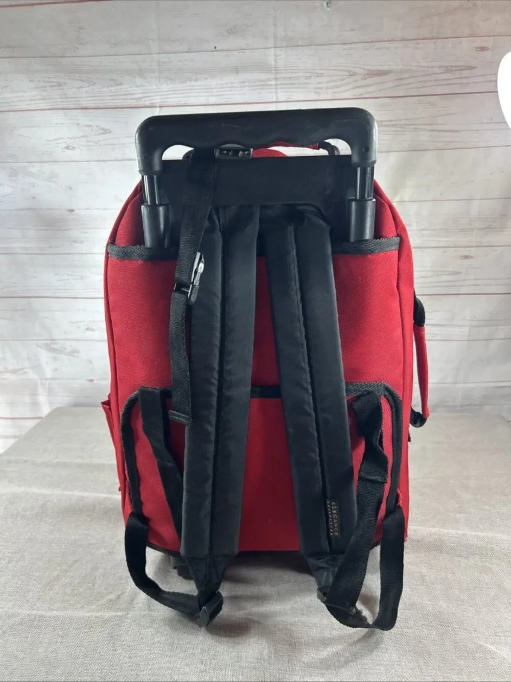 Sports Plus Olympia Red Rolling Backpack Wheeled Travel Carry-on Bag luggage